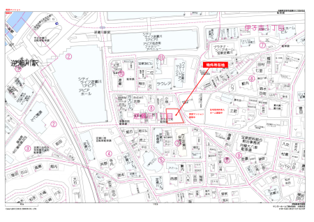 宝塚市逆瀬川周辺地図